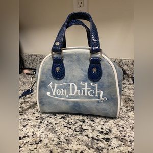 Von Dutch Blue Denim Bowling Bag